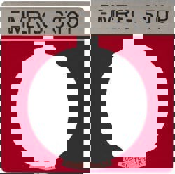 Square, Legend Plate - Emergency Stop